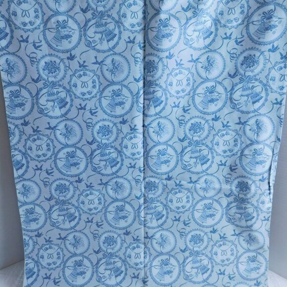 Wedding Free Spirit Fabric Blue-Gray Cotton Floral Rings Lilies Bells, 2+ Yd NEW - Picture 8 of 9